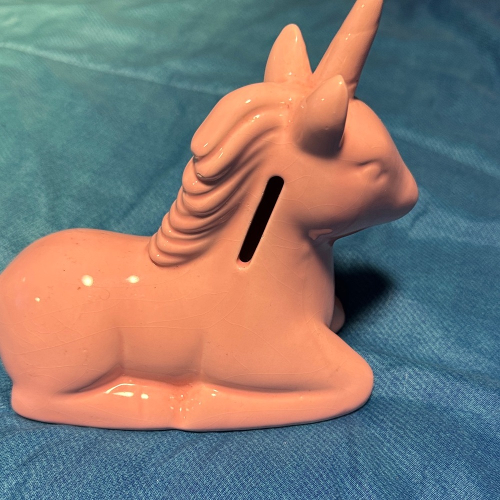 Pink Unicorn Coin Bank